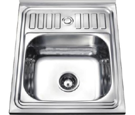 Мойка для кухни 0.6 мм накладная глянец F65060 левая Frap Мойка для кухни 0.6 мм накладная глянец F65060 левая Frap