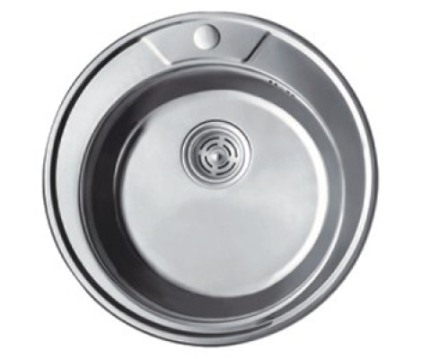 Мойка для кухни 0.8 мм круглая декор FD491 Frap