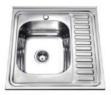 Мойка для кухни 0.6 мм накладная глянец F66060 левая Frap Мойка для кухни 0.6 мм накладная глянец F66060 левая Frap