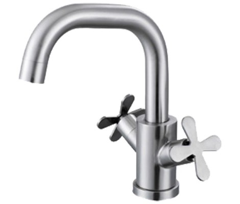 Смеситель для умывальника GTA-001 нержавеющая сталь Zerix 