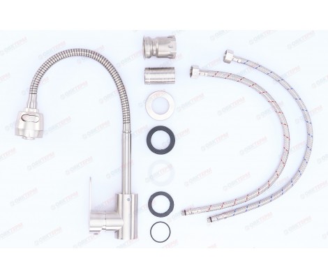 Смеситель д/кухни нерж/сталь ZERIX DAX-011 REFLECTOR