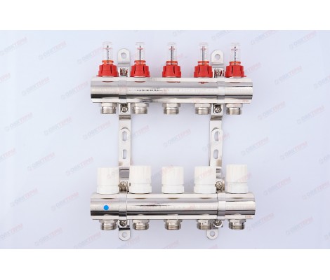 Коллектор с расходомерами латунный 1