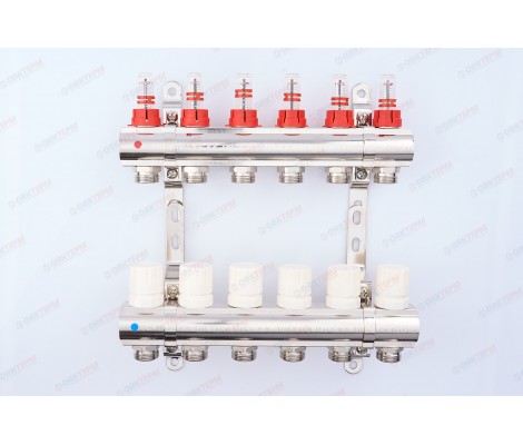 Коллектор с расходомерами латунный 1 Коллектор с расходомерами латунный 1