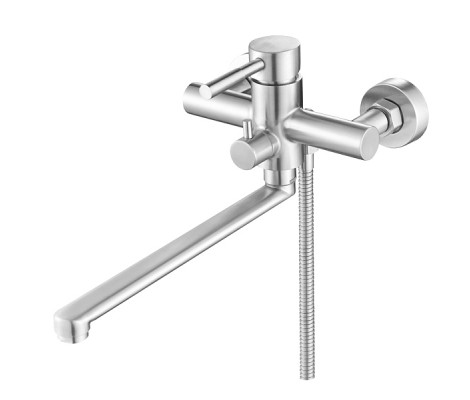 Смеситель д/ванны корот. нерж/сталь CHAMPION SUS-006 (EURO) CHROME &Oslash;40