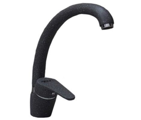 Смеситель для кухни 33-65 темно-серый АлмазМрамор