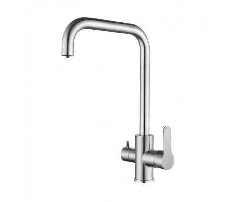 Смеситель д/кухни под ФИЛЬТР нерж/сталь MIXXUS DAX-021-G