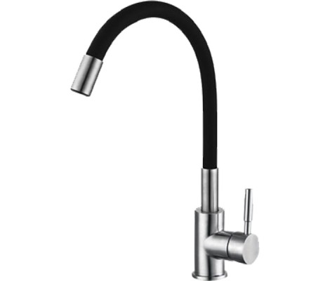 Смеситель д/кухни нерж/сталь REFLECTOR ZERIX - LUX-011 BLACK REFLECTOR