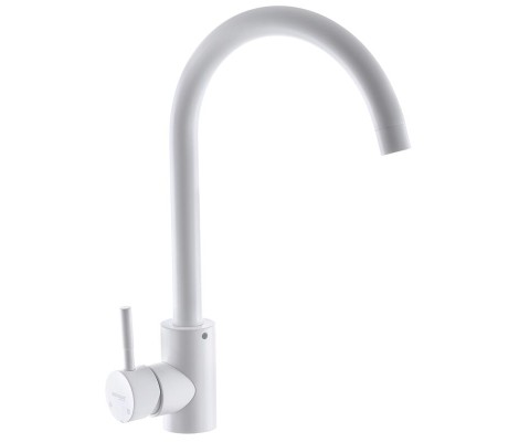 Смеситель для кухни SUS-011-2 белый, нержавеющая сталь Mixxus