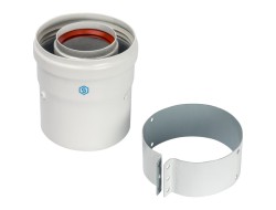 Коаксиальный адаптер вертикальный стартовый с хомутом и втулкой