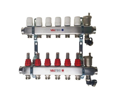 Коллекторная группа 1*10 выходов со встроенными расходомерами в сборе, евроконус 3/4