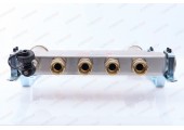 Коллекторный блок 1* 4 выхода нержавеющая сталь в сборе, евроконус 3/4