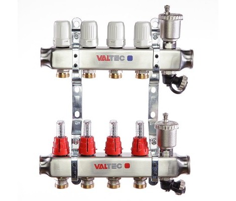 Коллекторный блок 1* 8 выходов нержавеющая сталь в сборе, евроконус 3/4 Коллекторный блок 1* 8 выходов нержавеющая сталь в сборе, евроконус 3/4