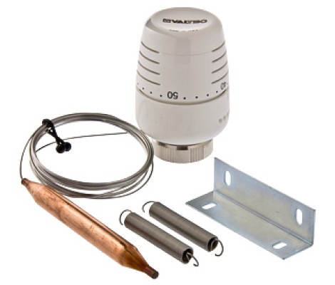 Термоголовка с выносным накладным датчиком, диапазон регулирования 20-60 с 2м VT.5012.0.0 Valtec