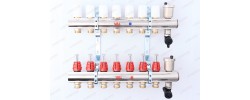 Коллекторная группа 1*7 выходов со встроенными расходомерами в сборе, евроконус 3/4
