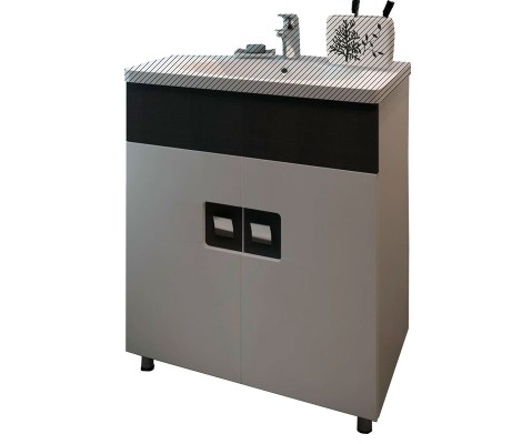 Тумба Braunsy 70 №2 кожа под умывальник Миранда-70 Eva Gold