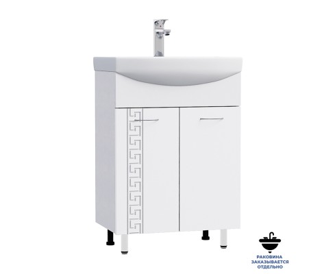 Тумба Крит 55 под умывальник Антик 55 белый глянец Francesca