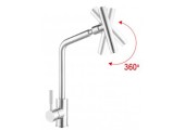 Смеситель для кухни SUS 017 &Oslash;40 c вращающимся изливом из нержавеющей стали SUS304 Mixxus
