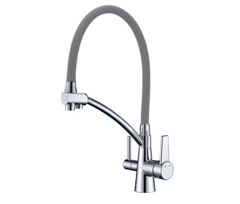 Смеситель для кухни KB-72003-01 с выходом для питьевой воды хром/серый Koer