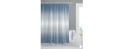 Шторка для ванной SCT-06-180x200 из полиэстера узор сине-белый Zerix