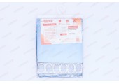 Шторка для ванной SCT-06-180x200 из полиэстера узор сине-белый Zerix