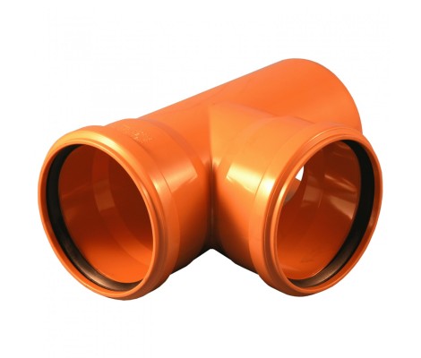 Тройник канализационный 160/110/90° рыжий Flextron