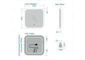 Зеркало 60*60 LED подсветкой 6000К 9,6 Вт/м 341ск КЗСК