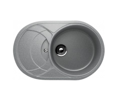 Мойка керамогранитная 36 овальная 720*455*210мм темно-серая матовая Granmill