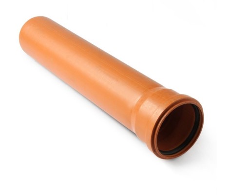 Труба канализационная 200* 1м 6,2 мм рыжая RTP