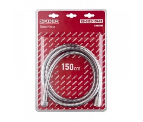 Шланг д/душа KOER KB-0802-150-01 оплетка нерж. 150 см (Цвет хром)