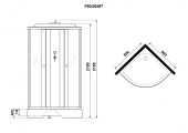 Душевая кабина Promo P80/26/MT средний поддон 800х800х2150 Niagara