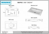 Умывальник мебельный Океан 60 Marco
