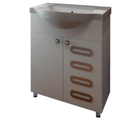 Тумба Melania 65 №3 под умывальник Балтика 650/Элеганс 650 Eva Gold