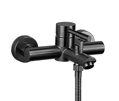 Смеситель д/ванны нерж/сталь ZERIX DAX-142 (EURO) BLACK