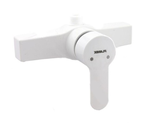 Смеситель для душевой кабины Mario-003 белый без шланга и лейки Ø40 Plamix Смеситель для душевой кабины Mario-003 белый без шланга и лейки Ø40 Plamix