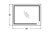 Зеркало 60*80 LED подсветкой 6000К 9,6 Вт/м с сенс.выкл 319ску КЗСК