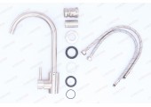 Смеситель для кухни LUX-011 из нержавеющей стали Zerix