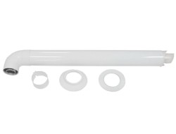 Коаксиальная труба с наконечником 125/80 1,0м нержавеющая сталь Ferroli