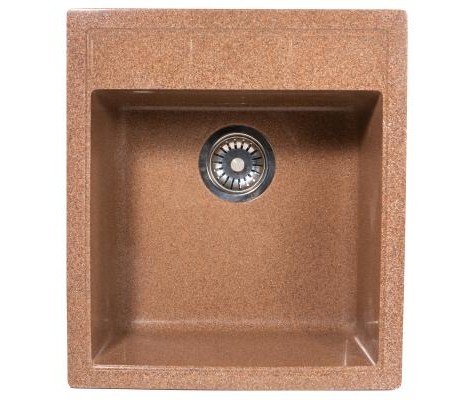 Мойка керамогранитная S-10 квадратная терракот глянец Simgran