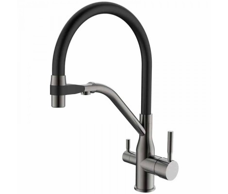 Смеситель д/кухни MIXXUS PREMIUM GRAVITY 021 GRAPHITE REFL.BLACK &Oslash;35 (8 шт/ящ)