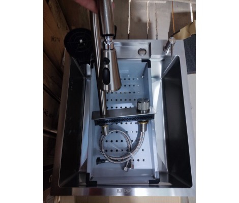 Мойка REDO FRANCO SET-3 SATIN + СМЕС/сифон/коландр/мойка стакана/дозатор/крепл 500*600*220мм Мойка REDO FRANCO SET-3 SATIN + СМЕС/сифон/коландр/мойка стакана/дозатор/крепл 500*600*220мм