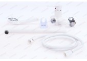 Смеситель д/ванны PLAMIX CEZAR-006 EURO SET White (с шлангом, лейкой и кронштейном)