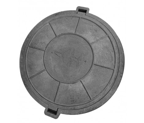 Люк тяжелый 3т Л круглый (ДН650/ДВ580хВ115) ЧЕРНЫЙ