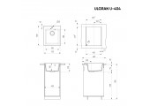 Мойка керамогранитная U - 404 - 308 черный Ulgran