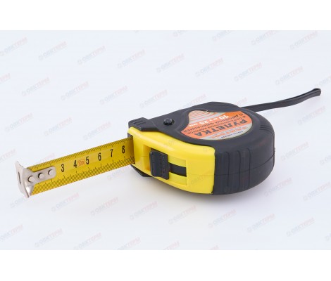Рулетка 10м х 25 мм обрезиненый корус с двойной фиксацией Santool