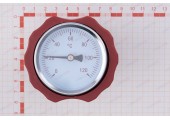 Термометр осевой для насосных групп 0-120 градусов, красный Tim