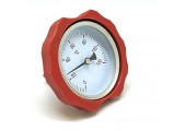 Термометр осевой для насосных групп 0-120 градусов, красный Tim