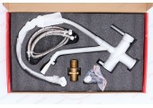 Смеситель для кухни KB-72006-03 с выходом для питьевой воды белый+силик.излив белый Koer Смеситель для кухни KB-72006-03 с выходом для питьевой воды белый+силик.излив белый Koer