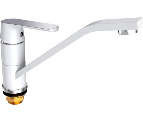 Смеситель для кухни Tiger 555-25 см белый Mixxus Premium