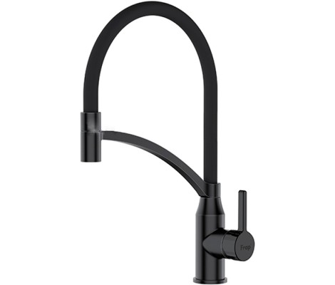 Смеситель для кухни F4552-6 с гибким изливом черный Frap