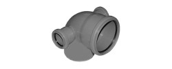 Отвод канализационный 110/50/90° левая и правая Flextron